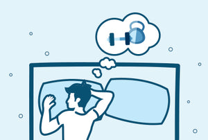 Exercise and Sleep Cartoon